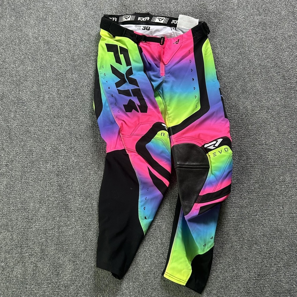 FXR Pants Mens 30 Multicolor Revo Pro LE MX Ombré Motocross Racing Dirt Bike